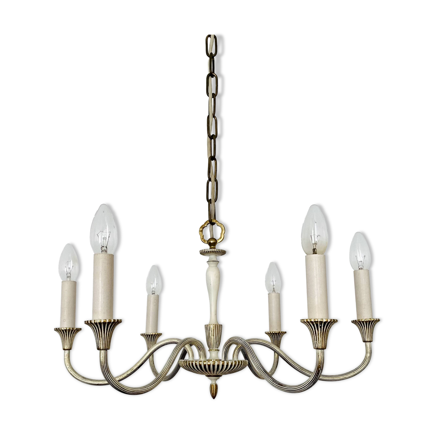 Brass Chandelier by Vereinigte Werkstätten München