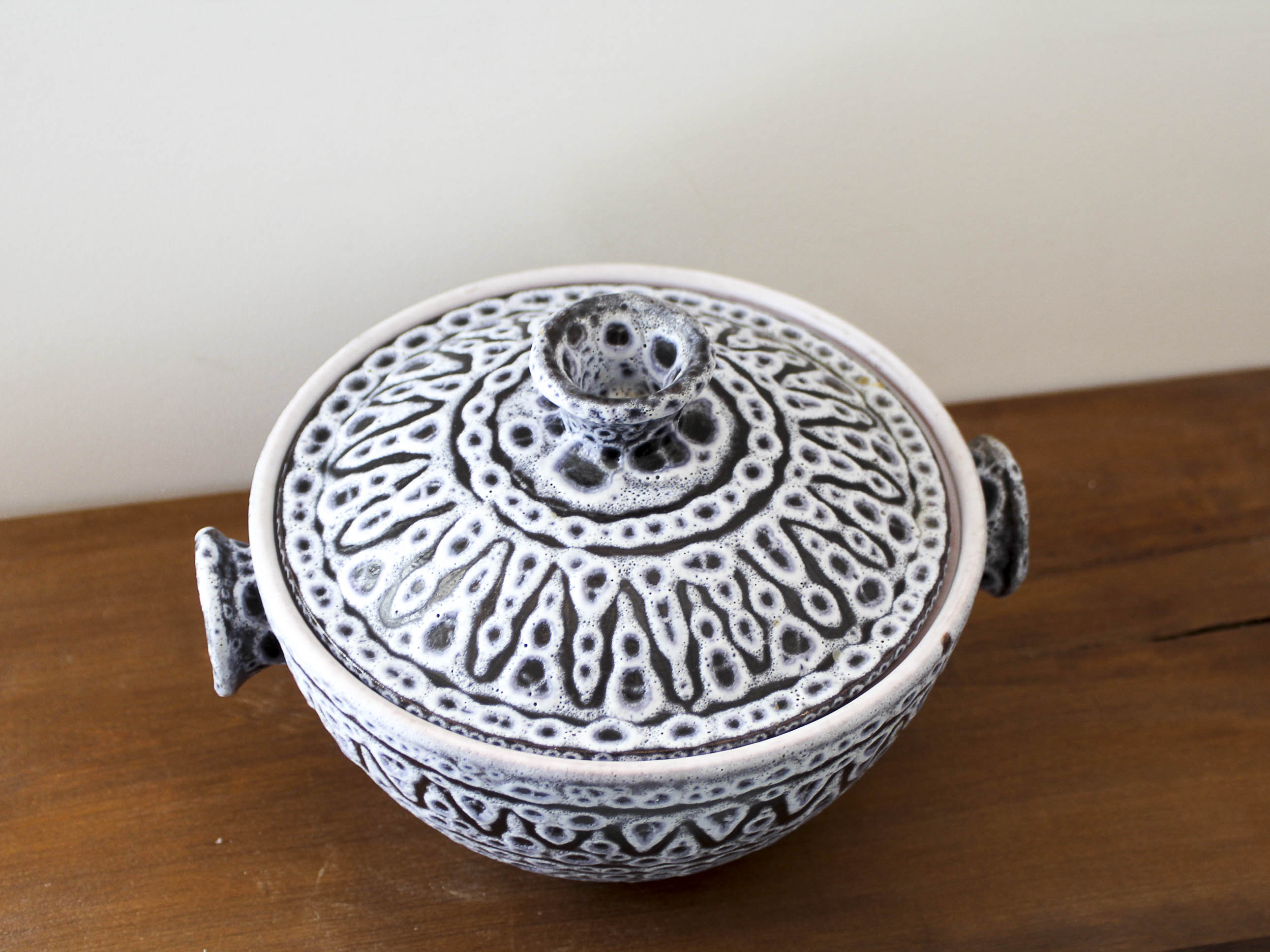 Jean Austruy ceramic covered pot