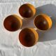 Lot de 4 petits bols marrons en verre H12 D13