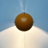 Mid-century Danish space age yellow ball wall lamps by Louis Poulsen, 1960s, set of 3.