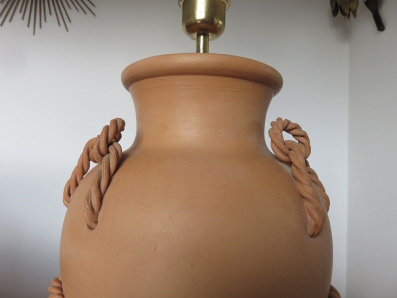 Terracotta lamp, terracotta 60s 70s