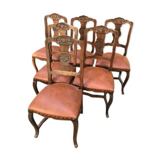 Suite of 6 Provençal criss-cross chairs