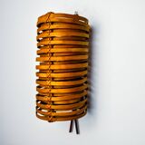 JA “Junco” caned rattan wall lamp by Coderch for Tunds, 1960, Spain