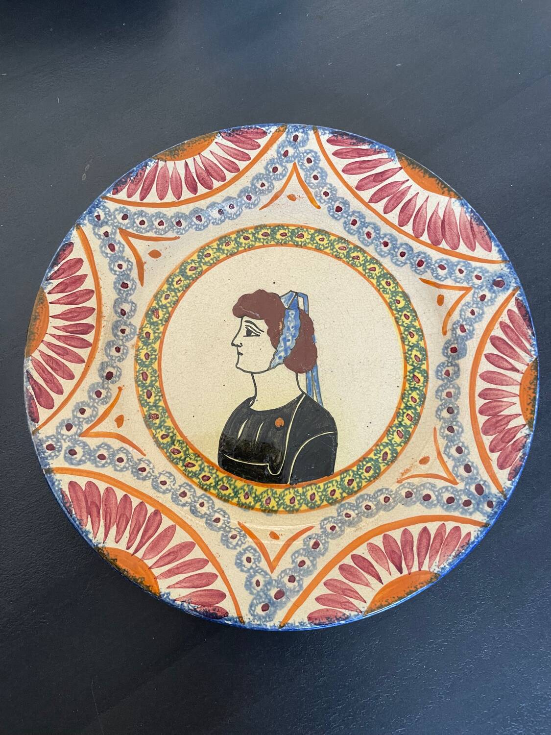 2 Quimper earthenware plates