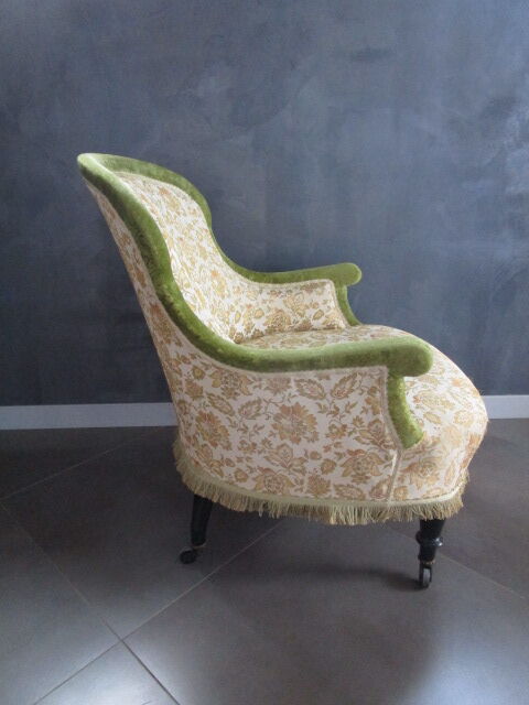 Fauteuil bergère de style Louis XV
