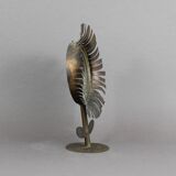 Jean Vinay flower mirror 1960s, In copper & brass