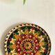 Assiette cloisonnée laiton vintage