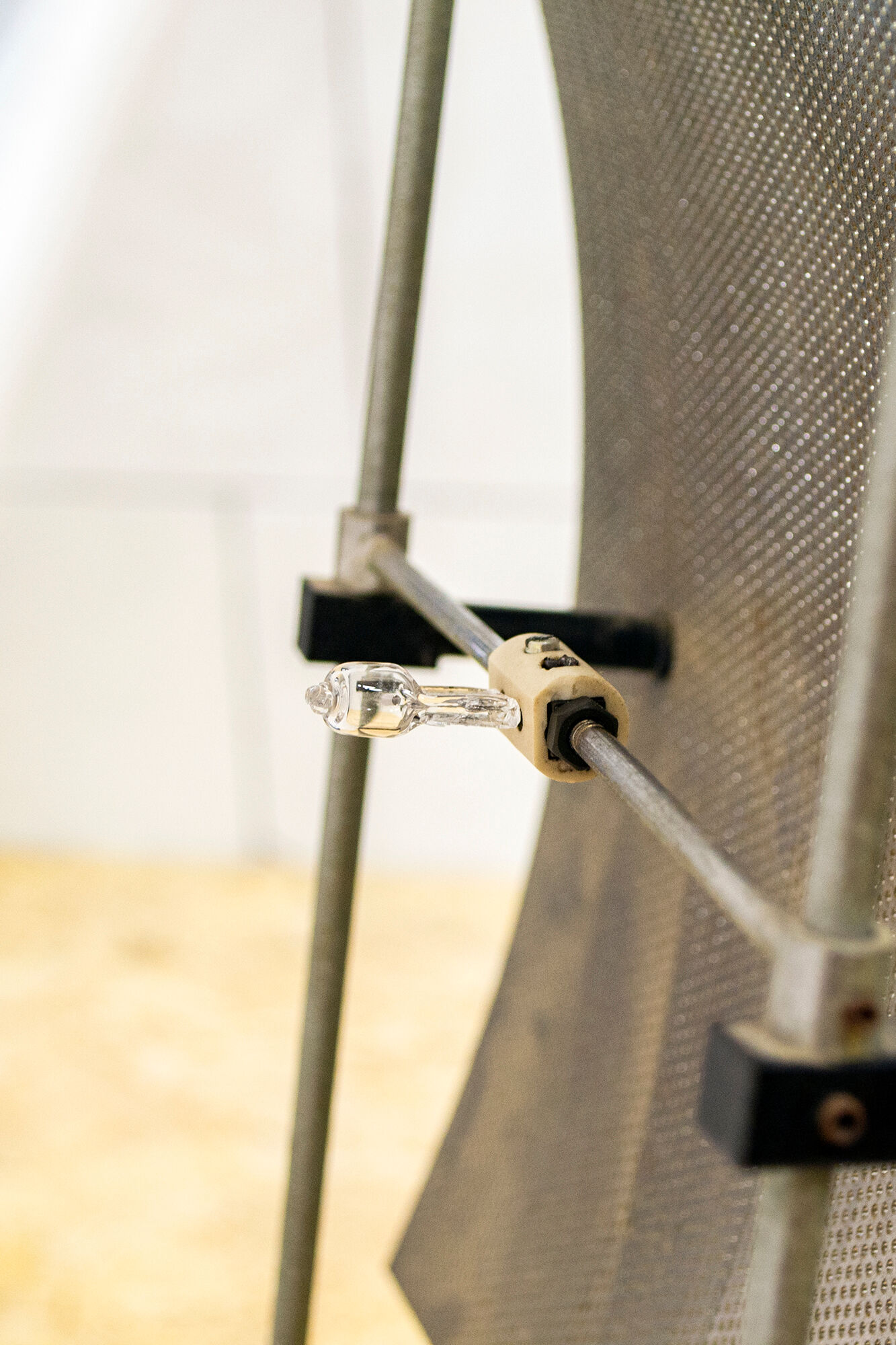 Murano metal and Murano glass table lamp by Alox Italia Anni '80