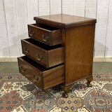 English walnut chest of drawers with drop-down top, 1950s work