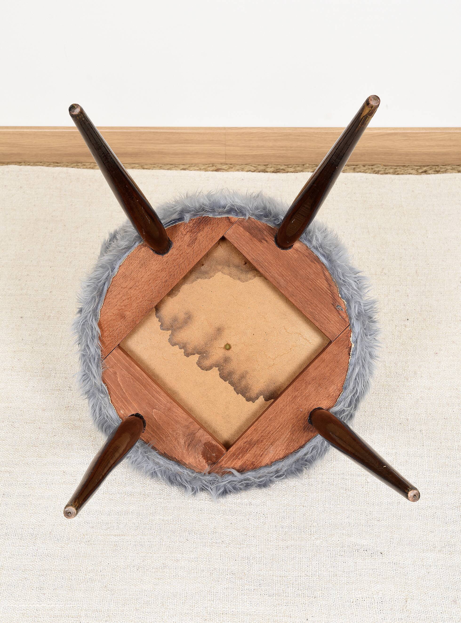 Blue Moumoute chair from the 60s.