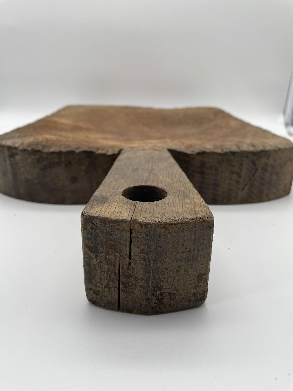 Ancienne planche billot à découper en bois