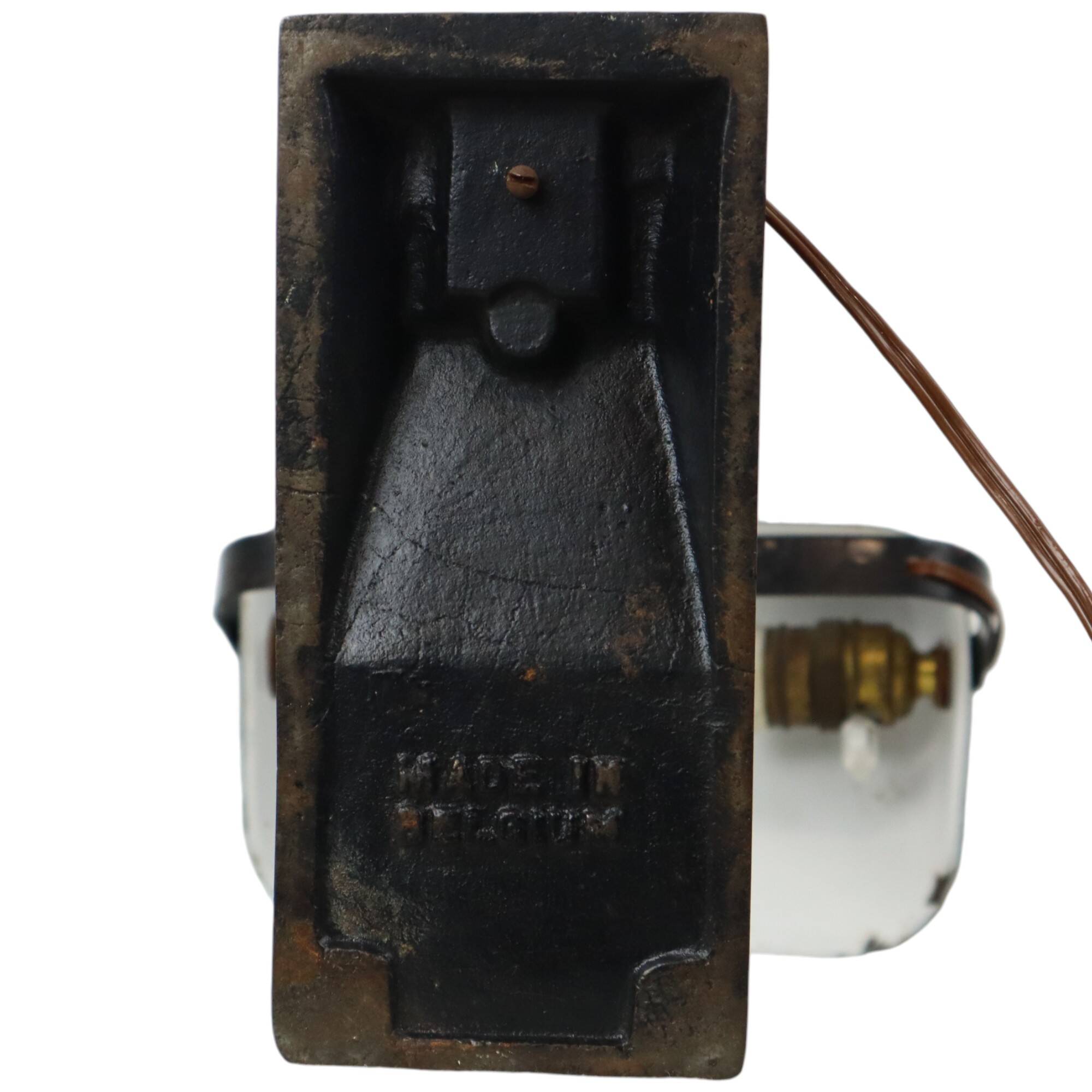 Art Deco Desk Lamp Notary Lamp Erpe Model 52 Wrought Iron Green Enamel Shade