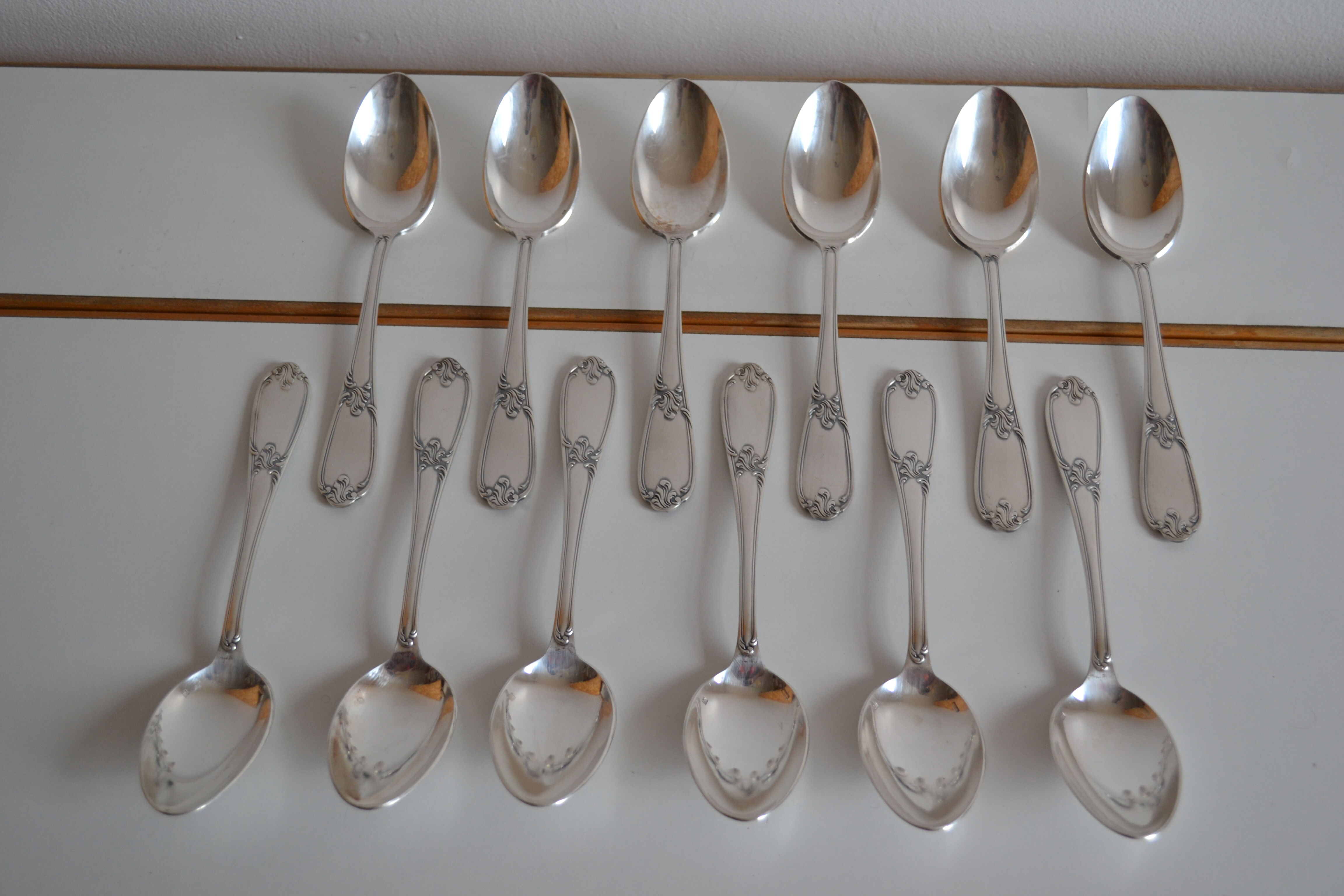 12 tablespoons metal argente orfevre frionnet francois