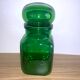 Vintage green glass jar 1970