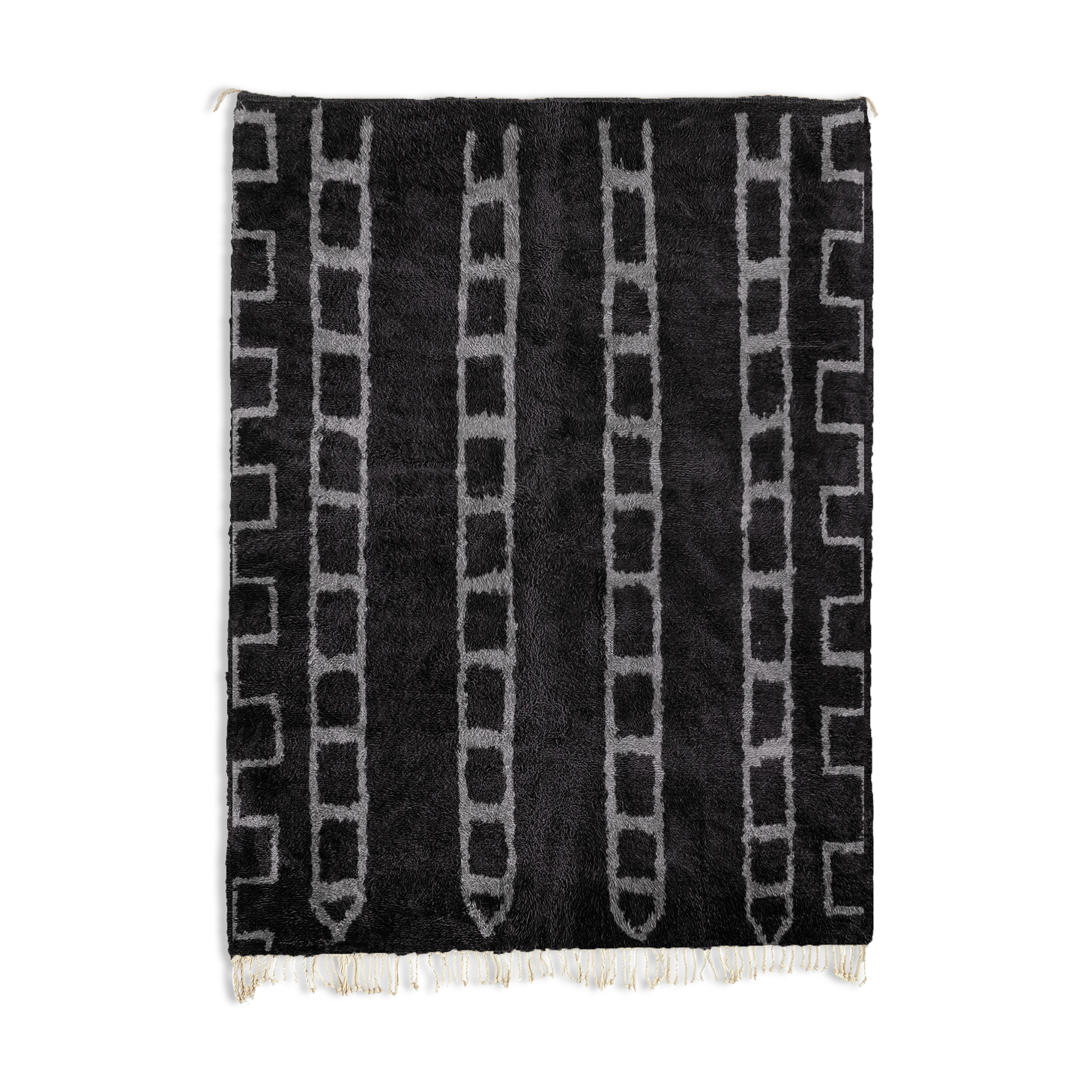 Modern Moroccan carpet black