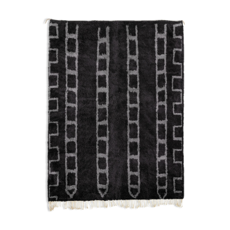 Tapis marocain moderne noir