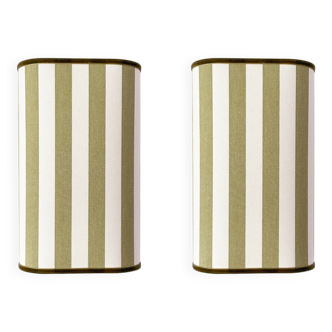 Paire appliques murales tissu