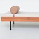 Dutch daybed in teak, metal and wool, mid-century, The Netherlands, 1960