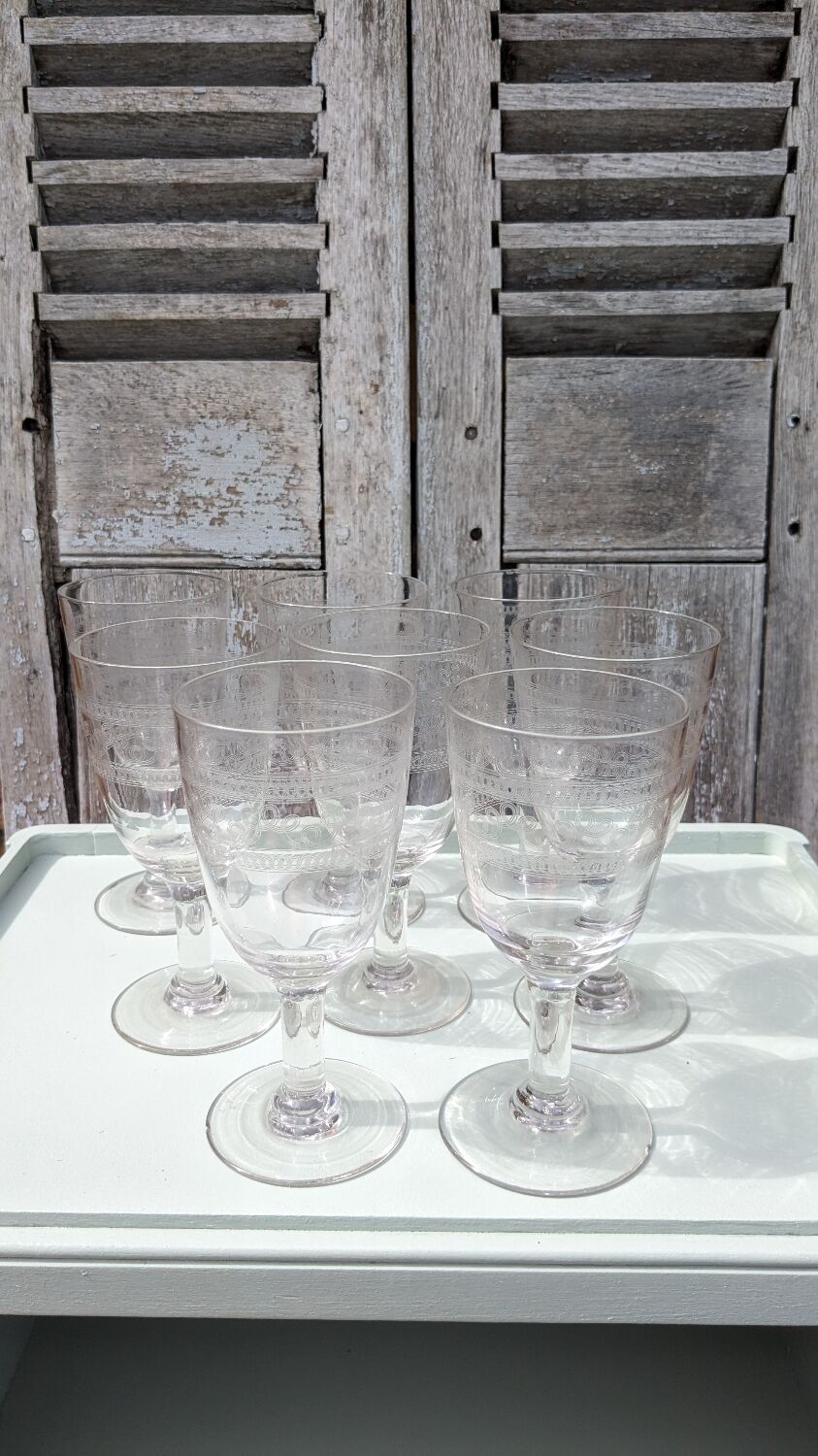 Verres en cristal gravés