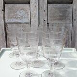 Engraved crystal glasses