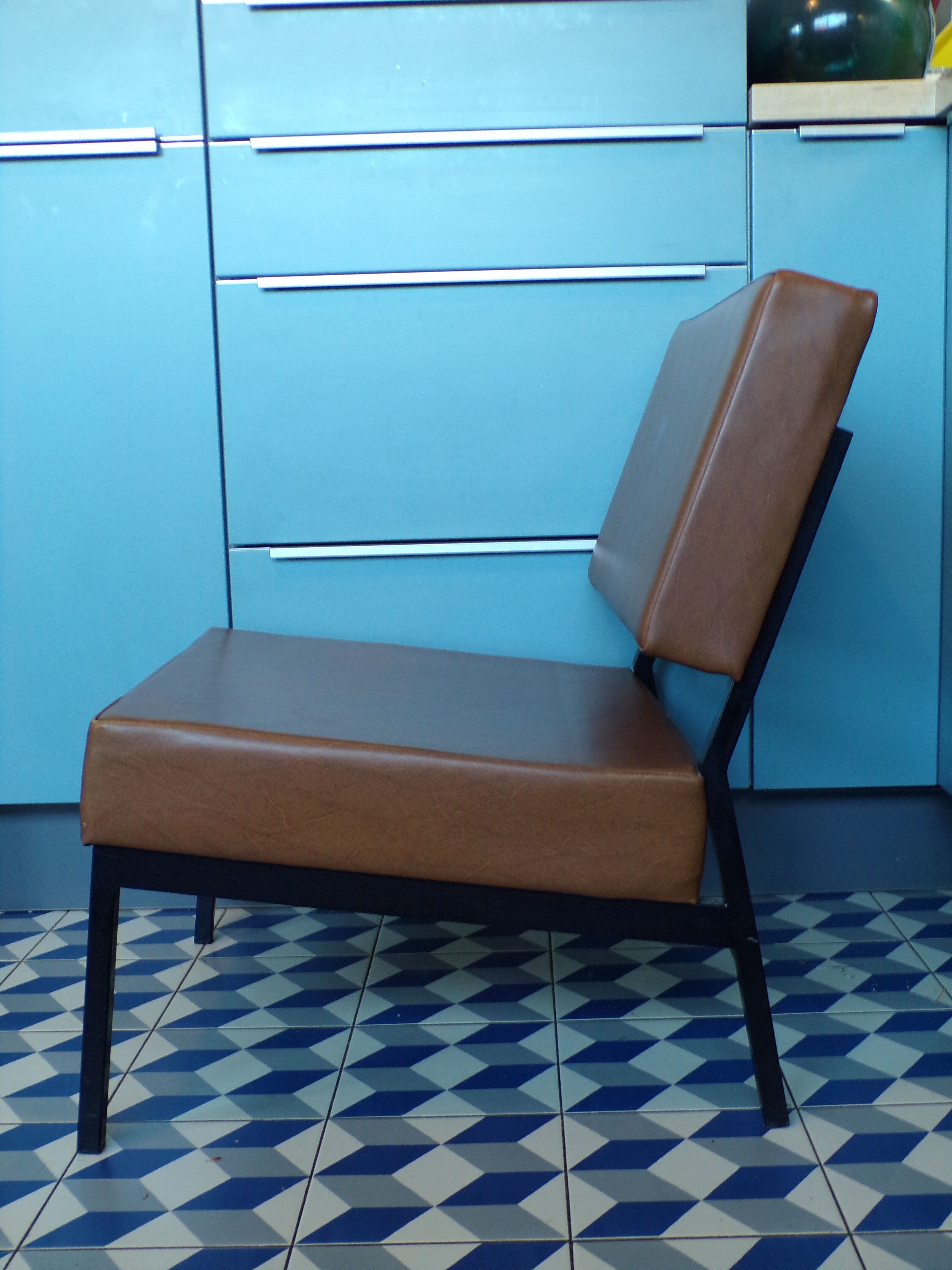 Vintage skai armchair