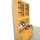 Tall LP display cabinet with glass doors and magazine shelf from Sweden
