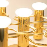 1 of 2 Sciolari Leola wall-mounted ceiling light in brass, Germany, 1970s