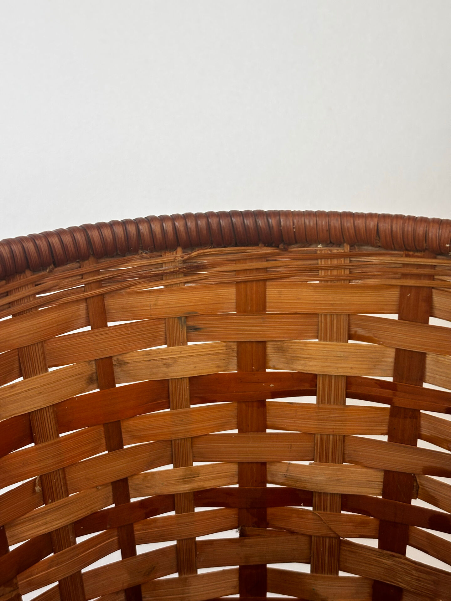 Vintage wicker basket or paper bin