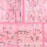 4x7 Soft Pink Vintage Patchwork Rug 225x123Cm