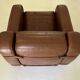 Fauteuil prototype en simili cuir marron par Michel Ducaroy, France années