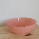 Fluted glass bowl vintage flower pink huilor dulciné