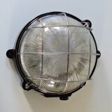 Ceiling lamp in Bakelite and glass.