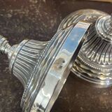 Pair of silver-plated bronze candlesticks from the early 20th century