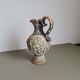 Brutalist terracotta pitcher vase signed / 1970 / ceramic / vintage