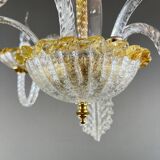 Murano glass chandelier with three lights, 20th century
