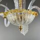 Murano glass chandelier with three lights, 20th century