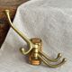 Adjustable nautical coat hook in solid brass
