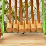Old large wooden croquet game - metal cart - 1970