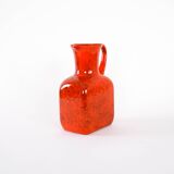 Red ceramic vase, Italian design, 1960s, made in Italy