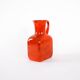 Red ceramic vase, Italian design, 1960s, made in Italy