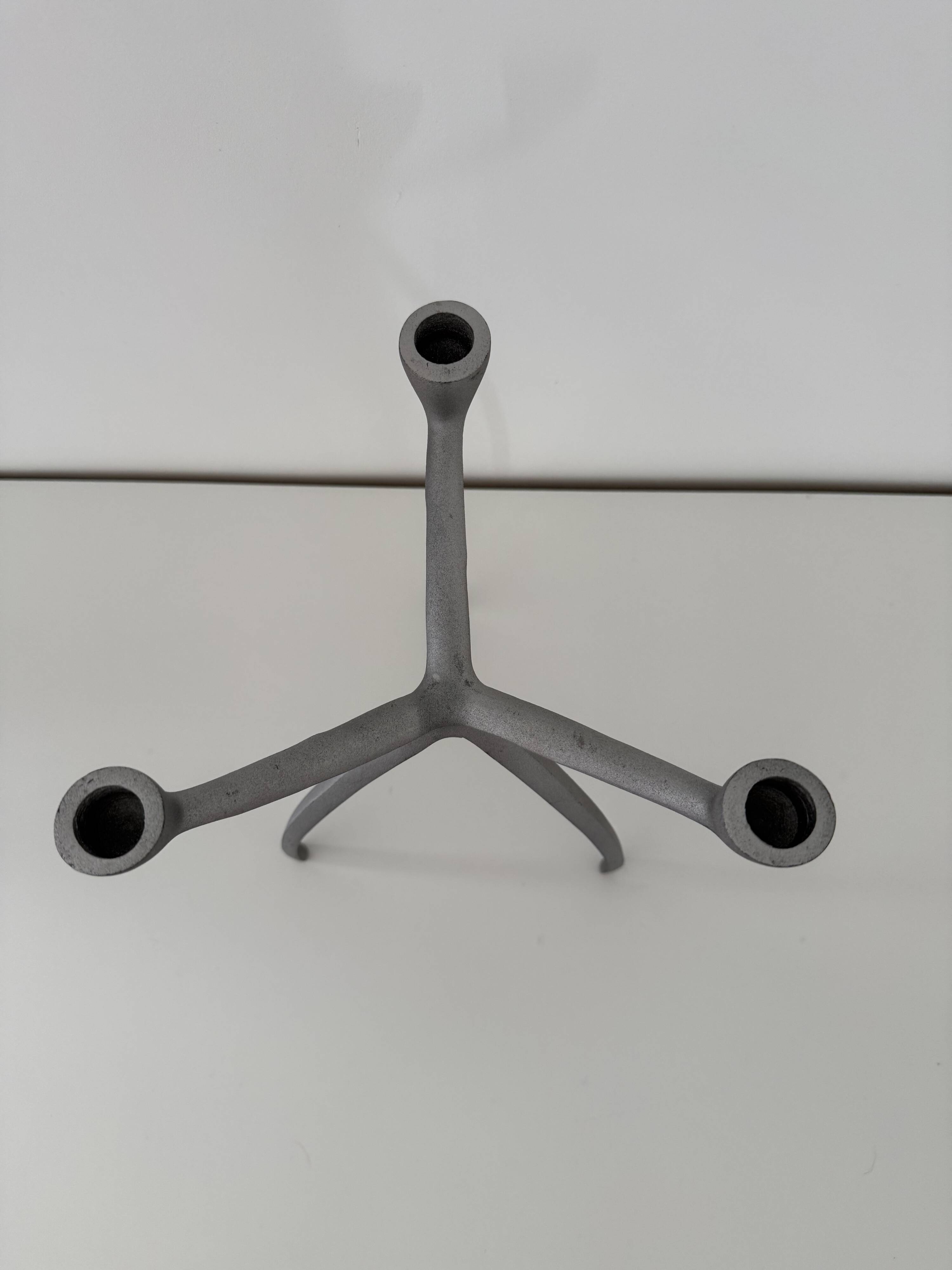 Bougeoir, chandelier tripode "Spider" space age starck eames 80s design