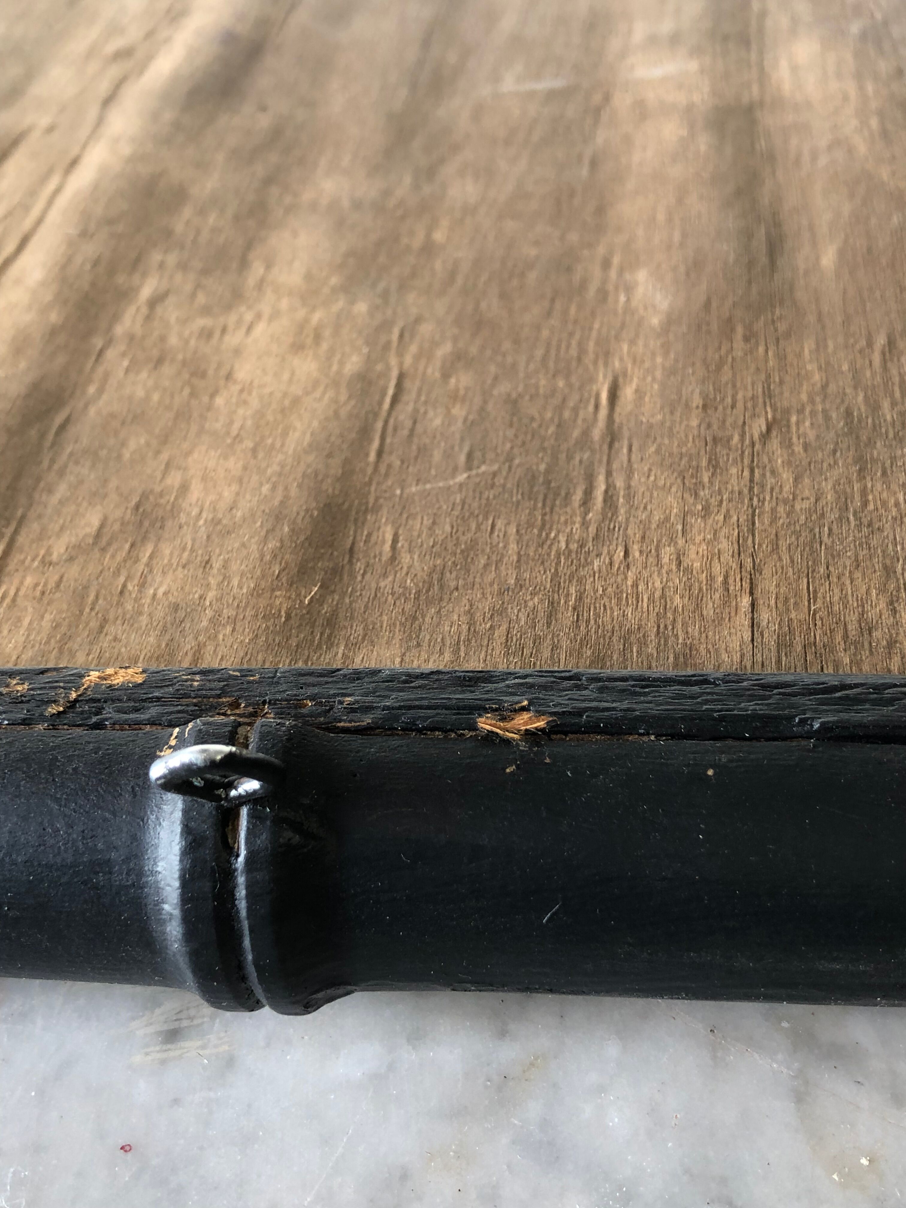 Bamboo style wooden mirror 53 x 45