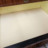 Mid-century 1960s mahogany showcase with glass top