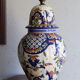 Earthenware lamp base "vieux rouen" from the Manufacture d'art Desvroise