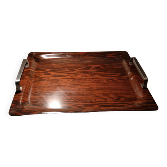 Vintage 70s brown formica tray