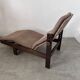 Old chaise longue wooden lounge chair Italian design from the 60s vintage