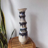 Large vintage vase in glazed ceramic