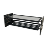 Coffee table year 80 Italian marble and glass