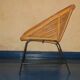 Mid century bamboo an iron pod chair, 1960s