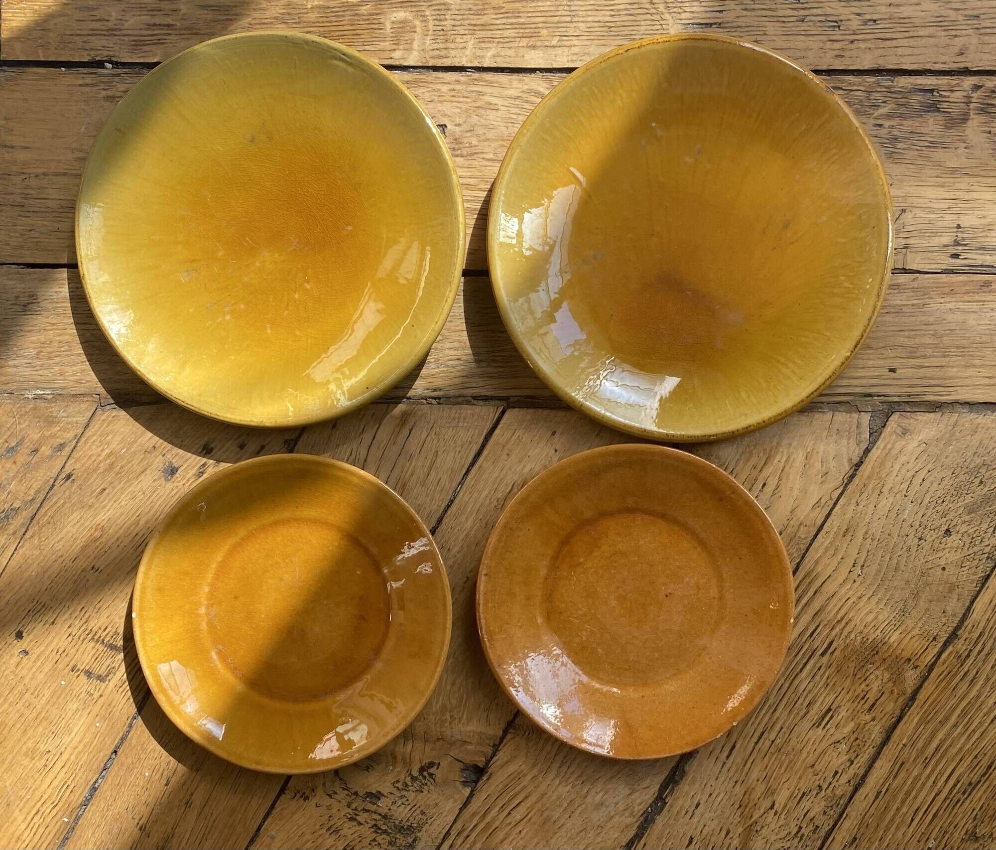 4 assiettes Vallauris et Biot années 60